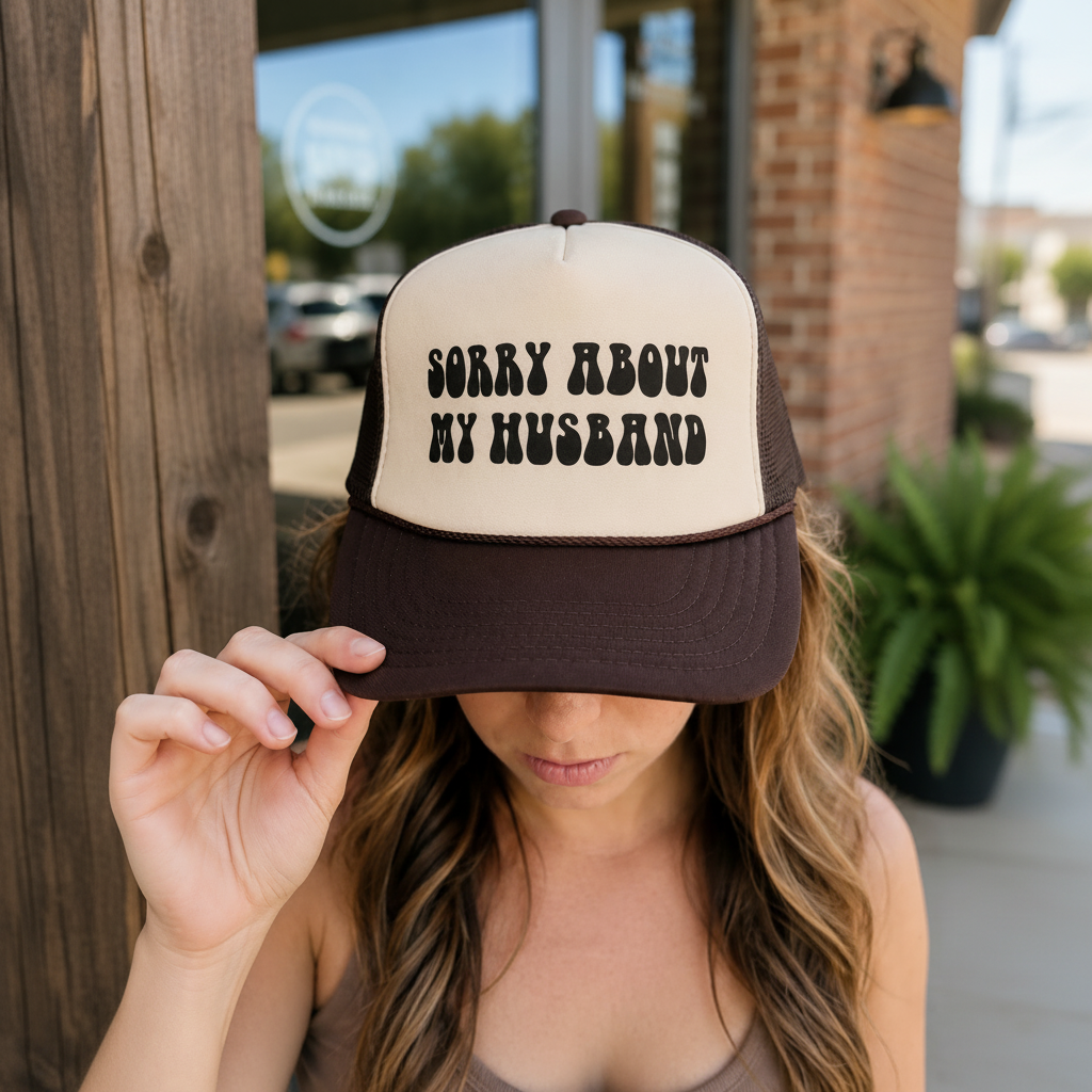 Sorry About My Husband Trucker Hat