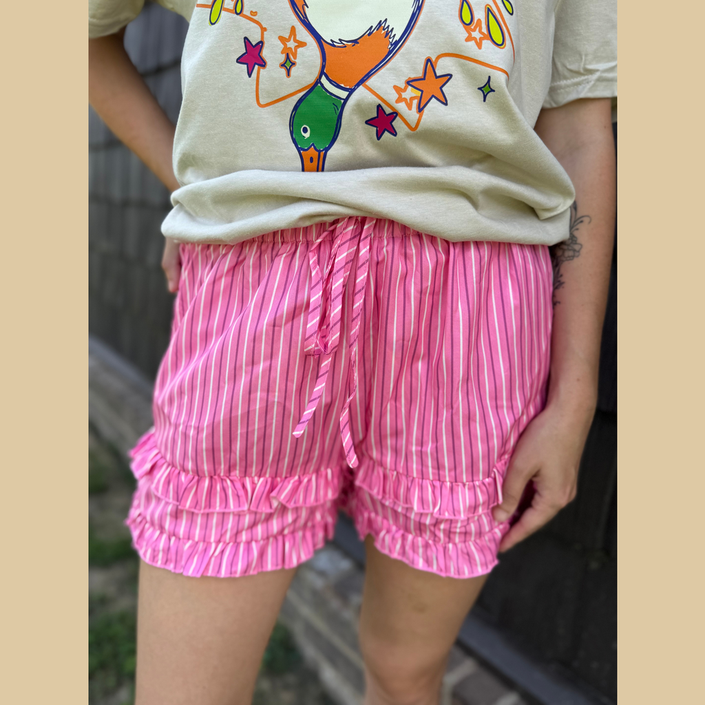 Pretty in Pink Ruffle Shorts