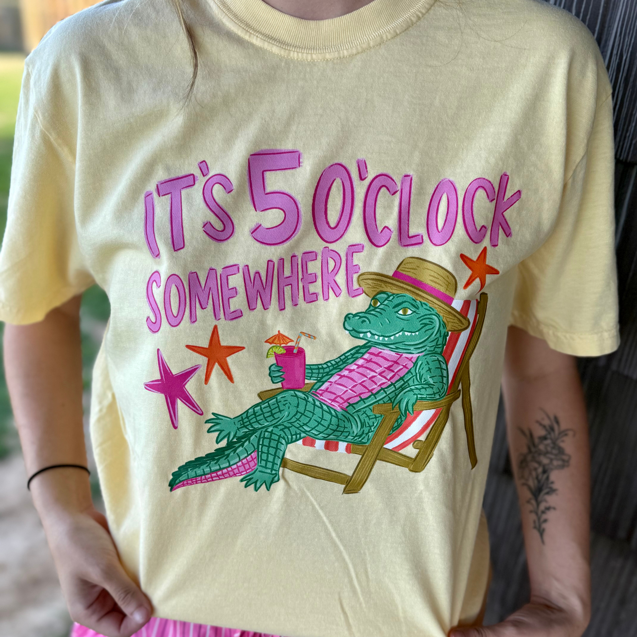 It's 5 O'Clock Somewhere Comfort Colors Tee