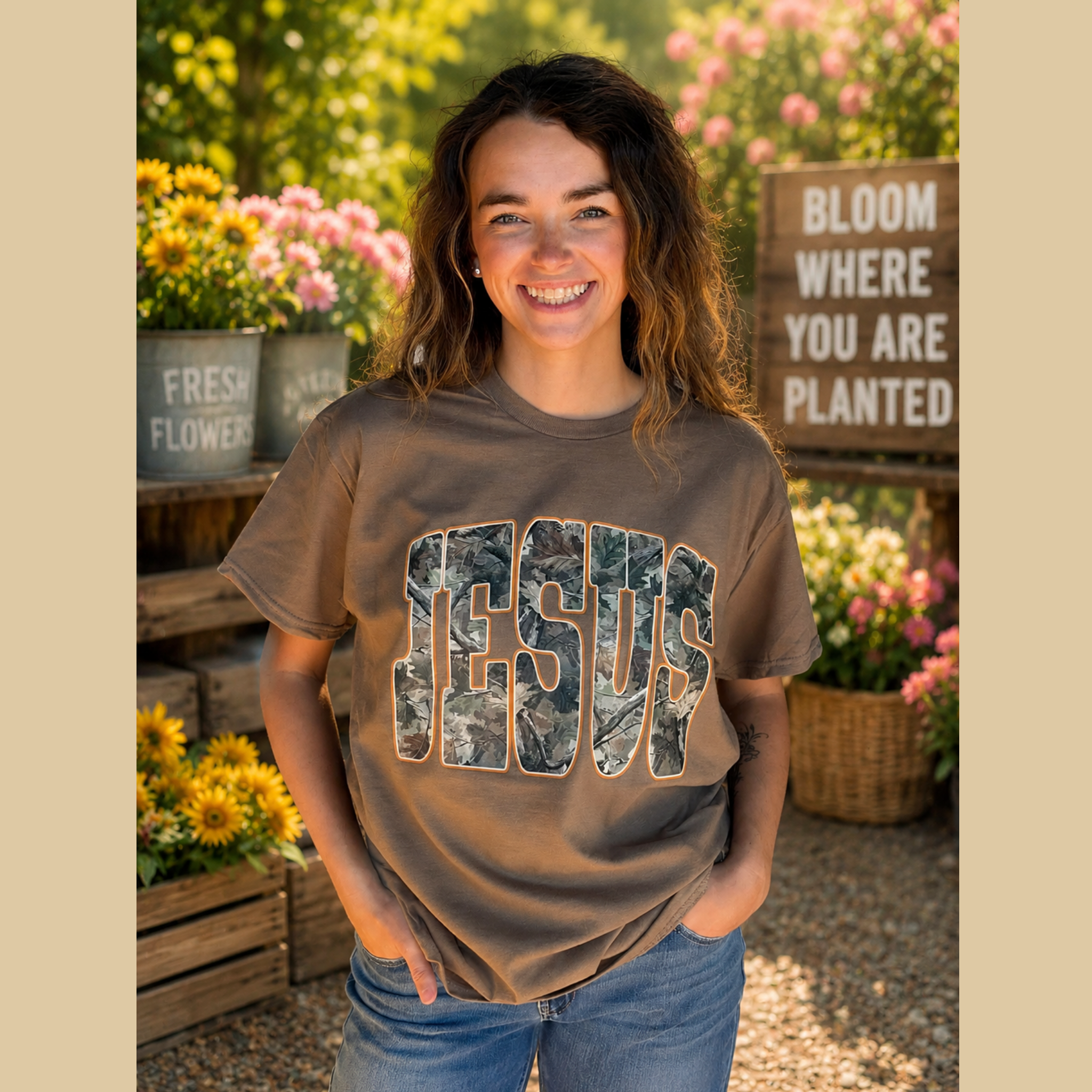 Jesus Camo Graphic Tee