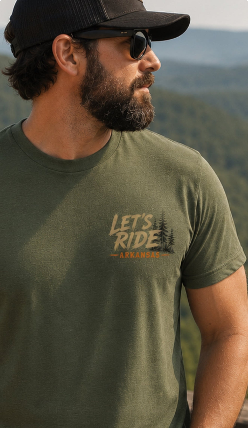 Let's Ride Arkansas Tee – Moto Helmet
