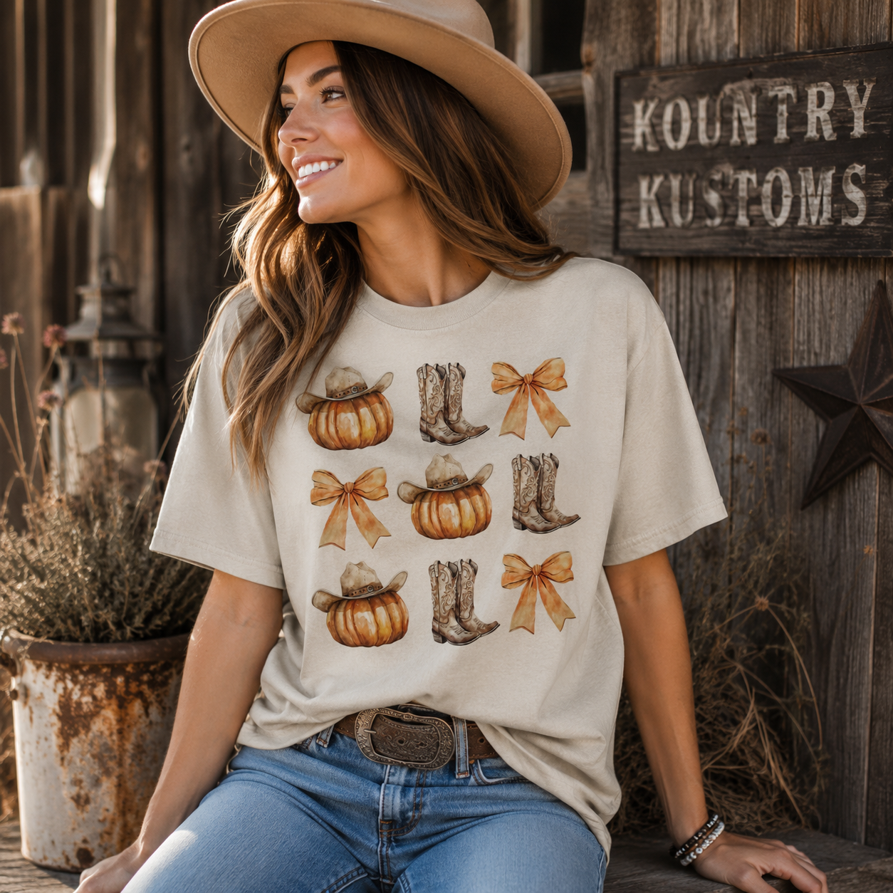 Pumpkin and Boots Graphic Tee