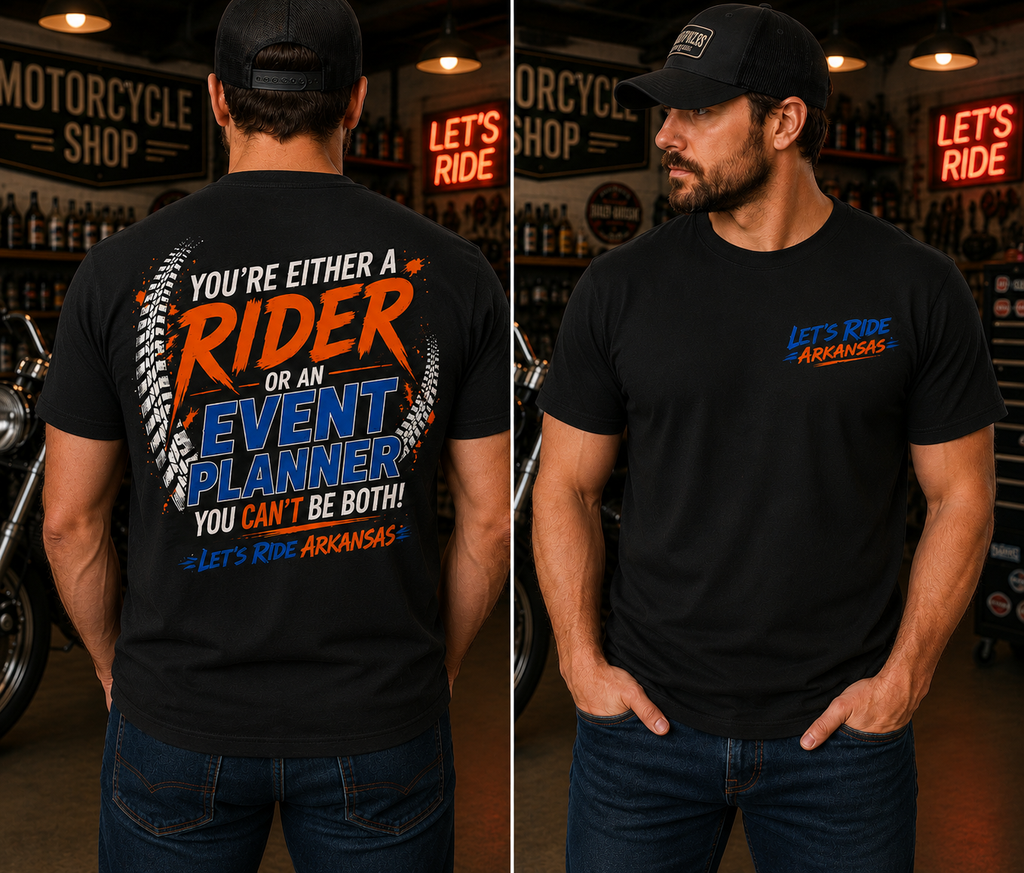 Let's Ride Arkansas Tee – Rider or Event Planner