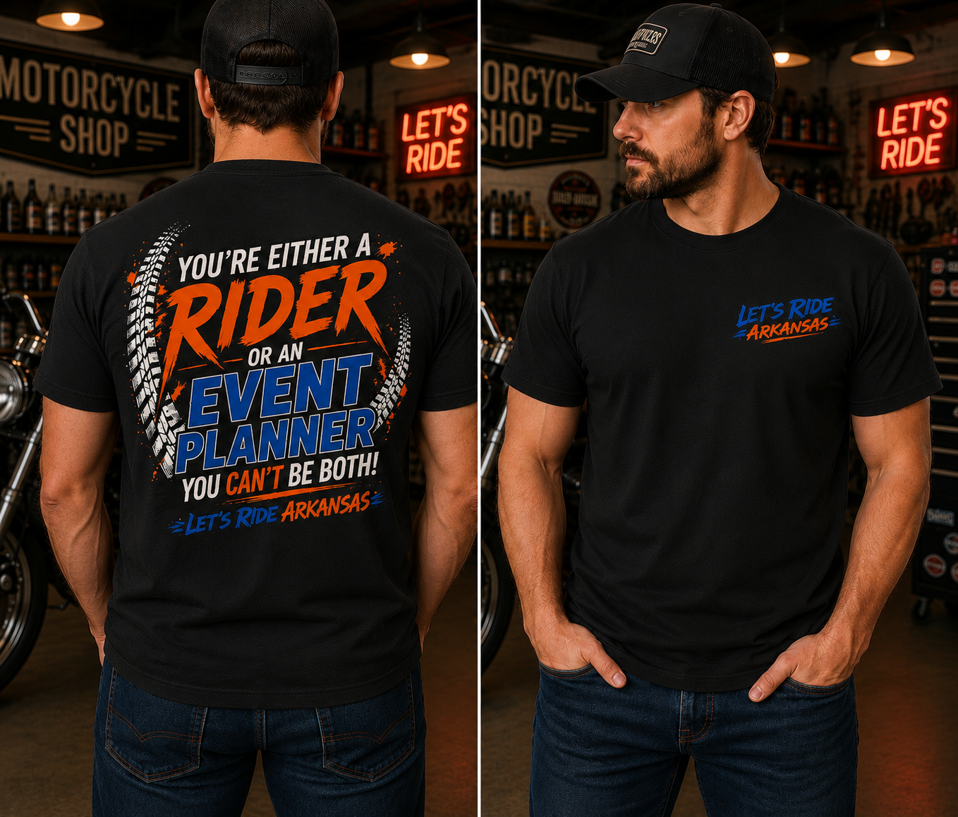 Let's Ride Arkansas Tee – Rider or Event Planner