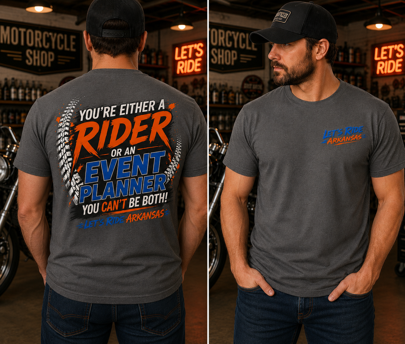 Let's Ride Arkansas Tee – Rider or Event Planner