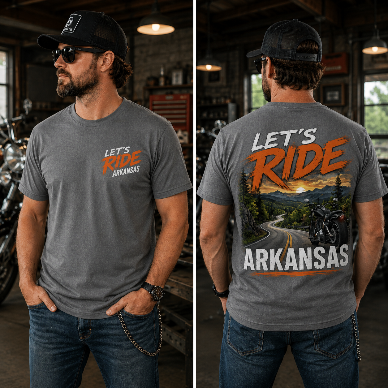 Let's Ride Arkansas Tee – Mountain Road