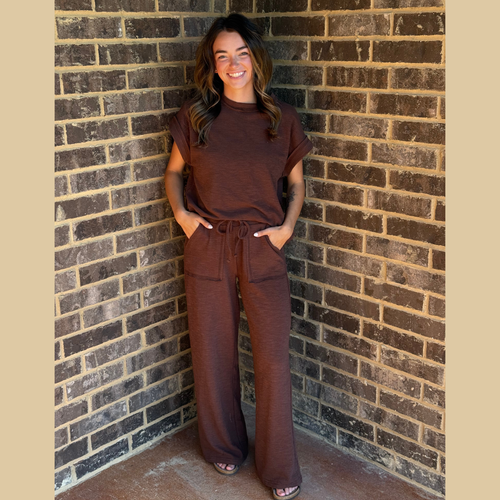 Cocoa & Chill Wide Leg Set