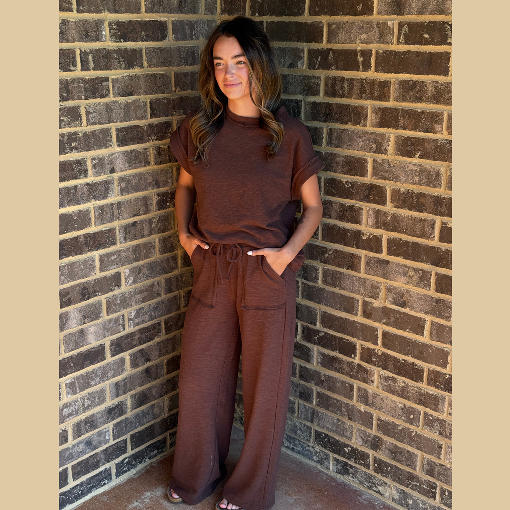 Cocoa & Chill Wide Leg Set