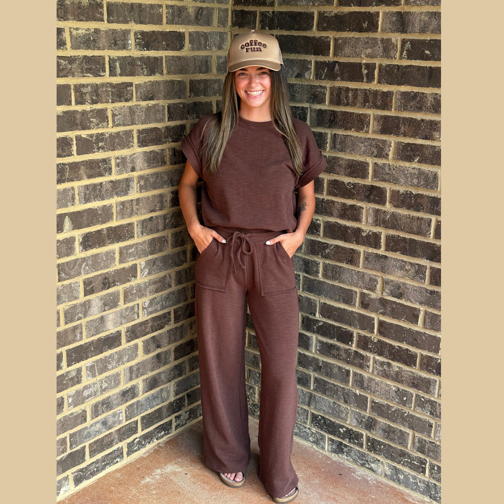 Cocoa & Chill Wide Leg Set