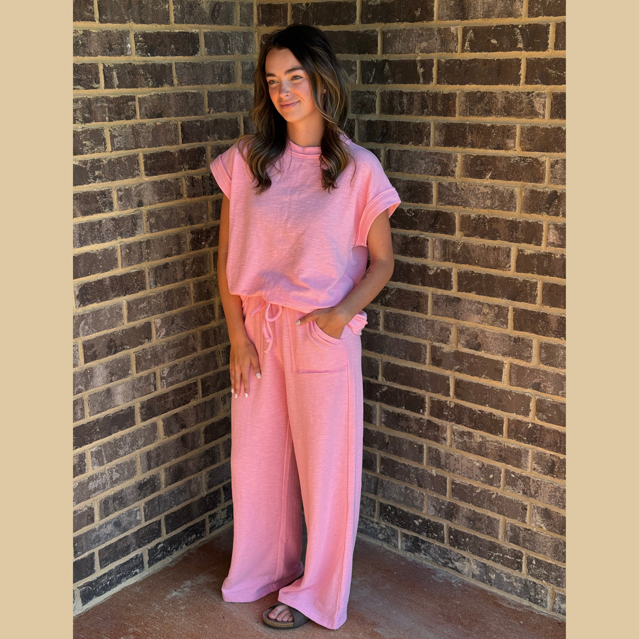 Pink Lemonade Wide Leg Set