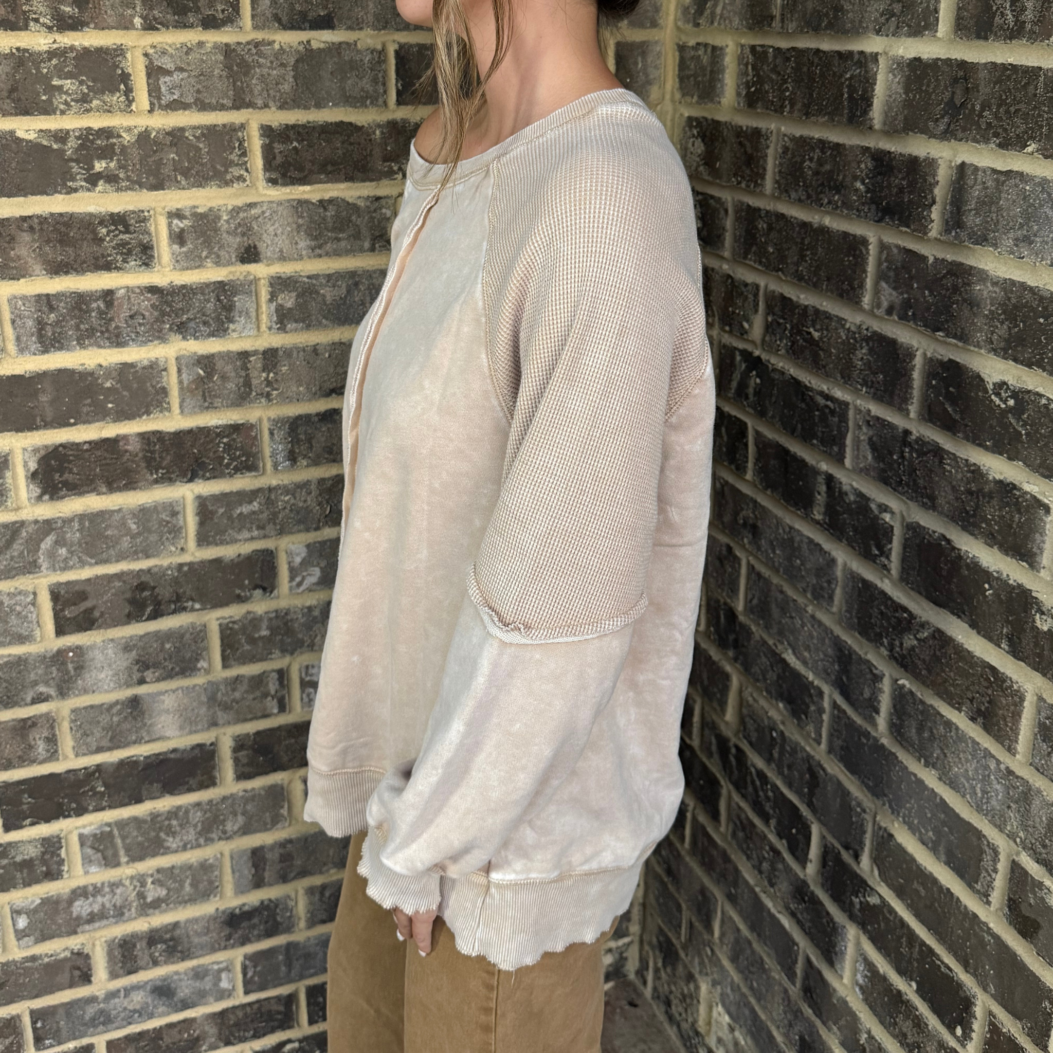 Desert Sand Waffle Knit Top