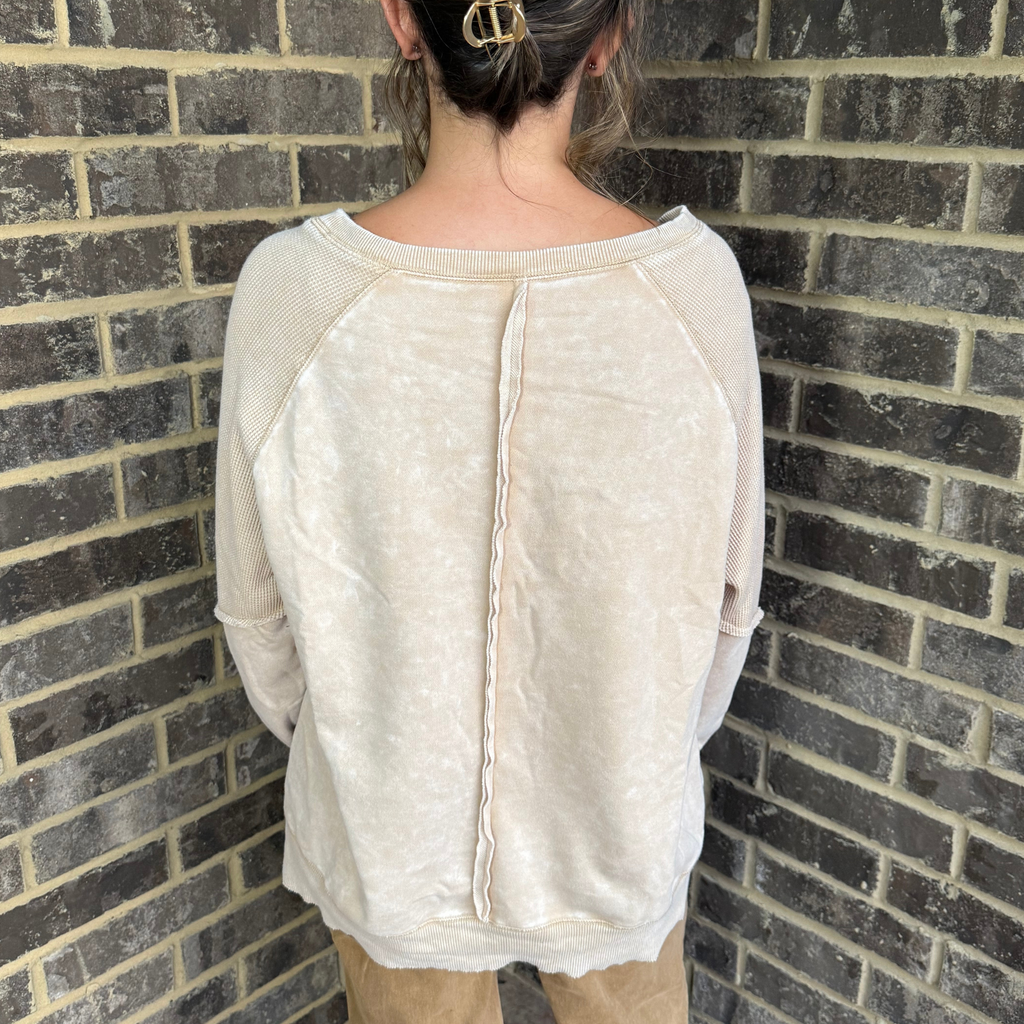 Desert Sand Waffle Knit Top