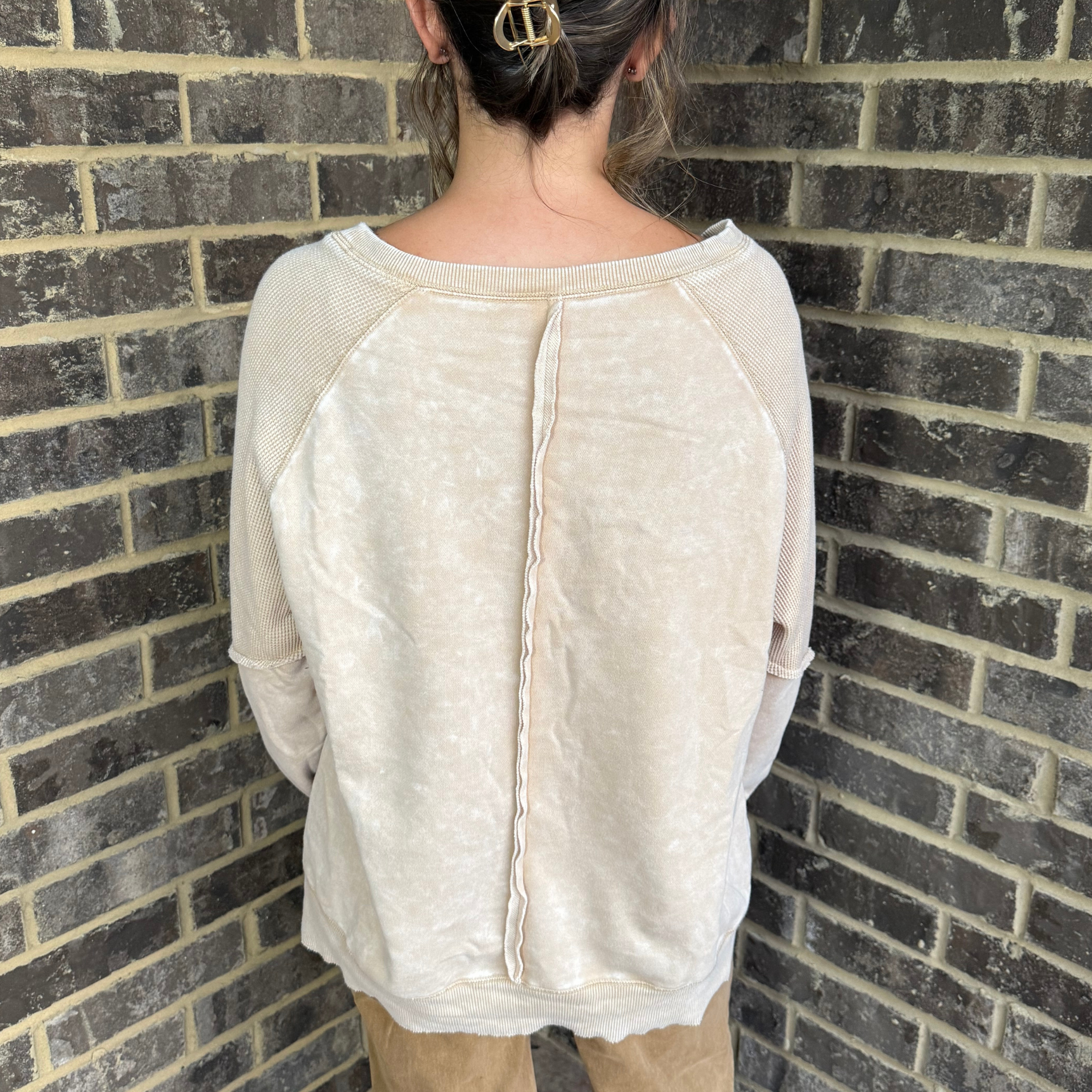 Desert Sand Waffle Knit Top