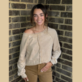 Desert Sand Waffle Knit Top